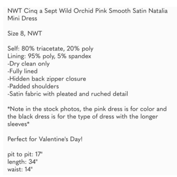 Cinq à Sept Barbie Pink Natalia Smooth Satin Long Sleeve Dress - Picture 15 of 16